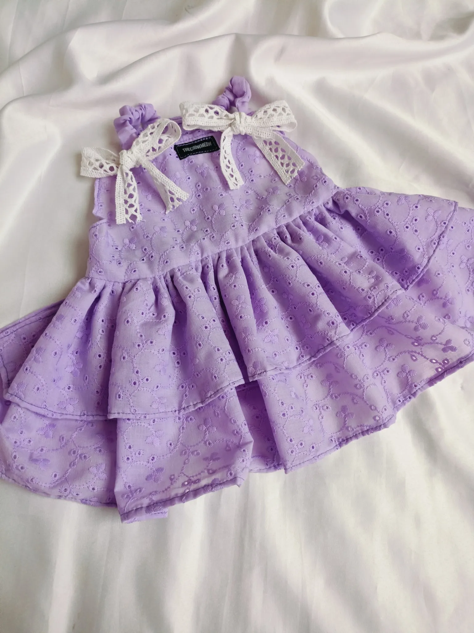 Lavender  Shiffli Floral Birthday Dress