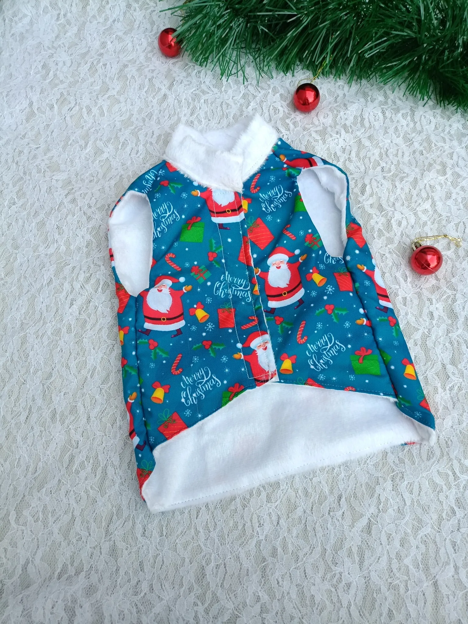 Santa Bag Blue Jacket for Christmas