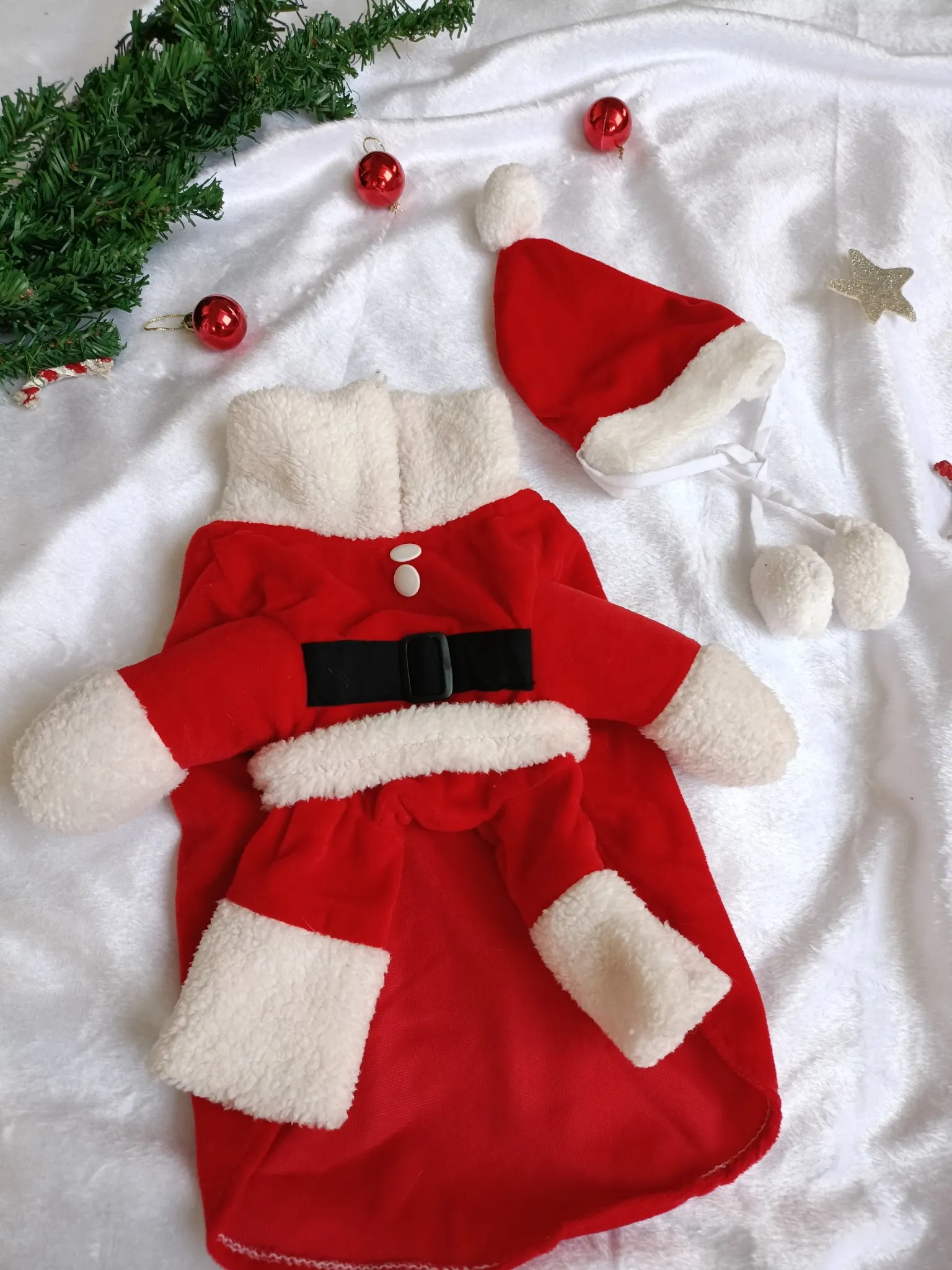 Santa Costume with Cap for Christmas
