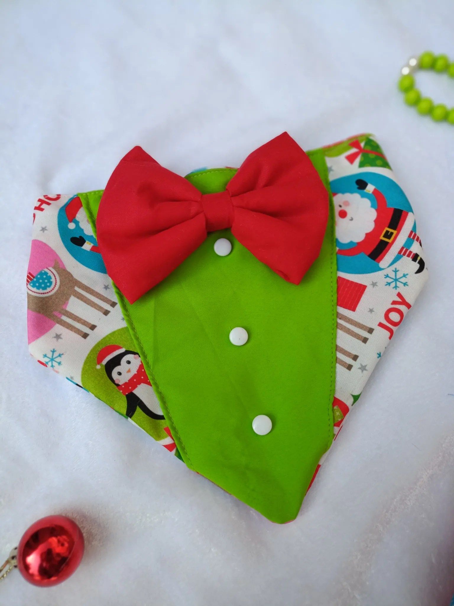 Christmas Joy Tuxedo Bandana
