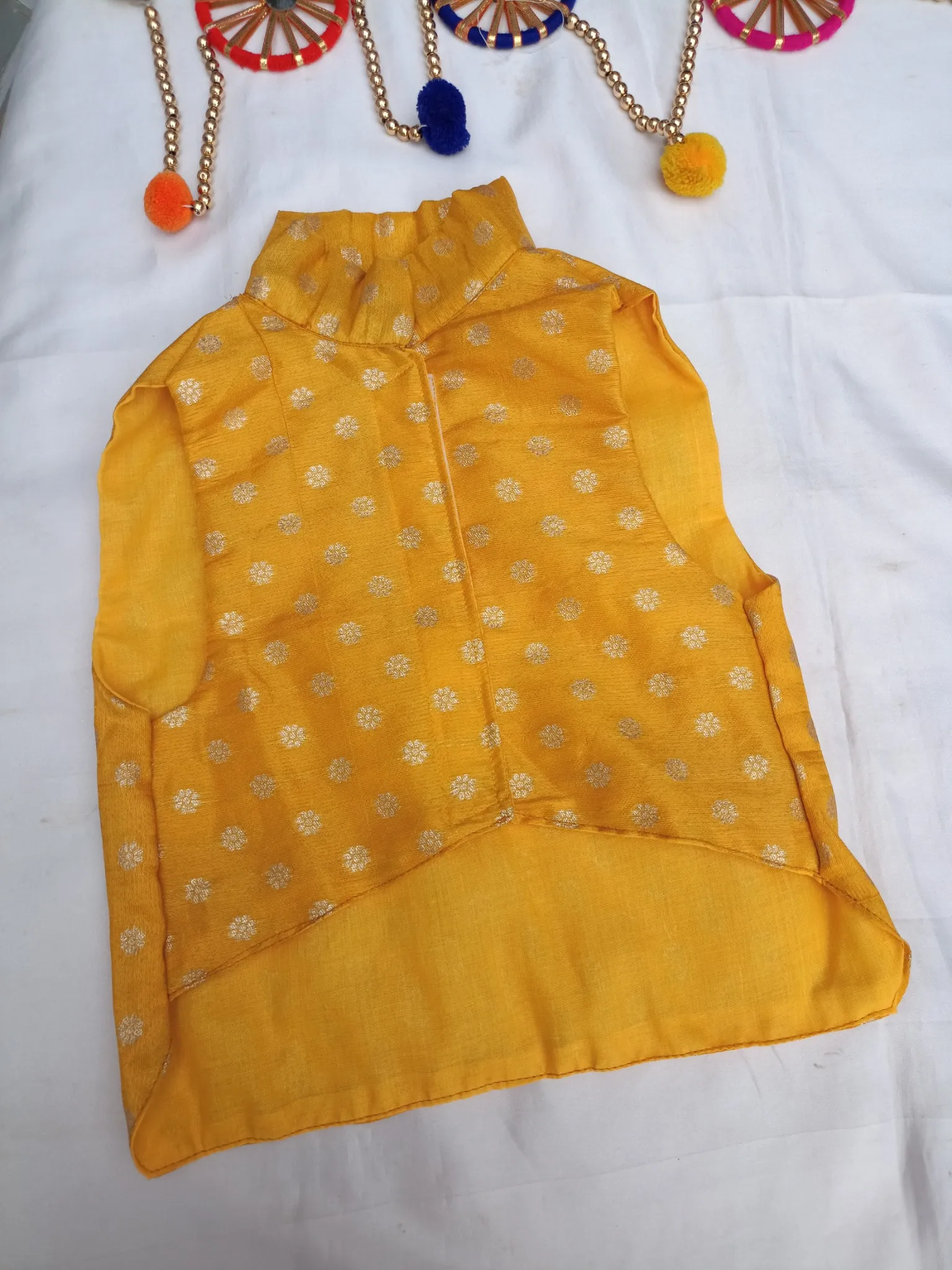 Yellow brocade Nawabi Sherwani