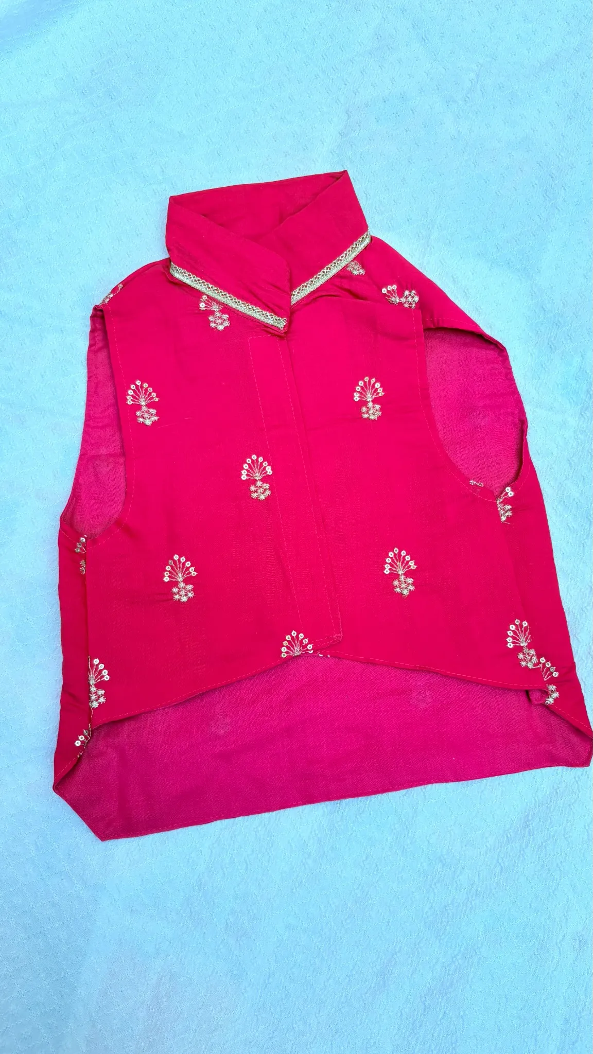 Rani Pink Zari work Sherwani