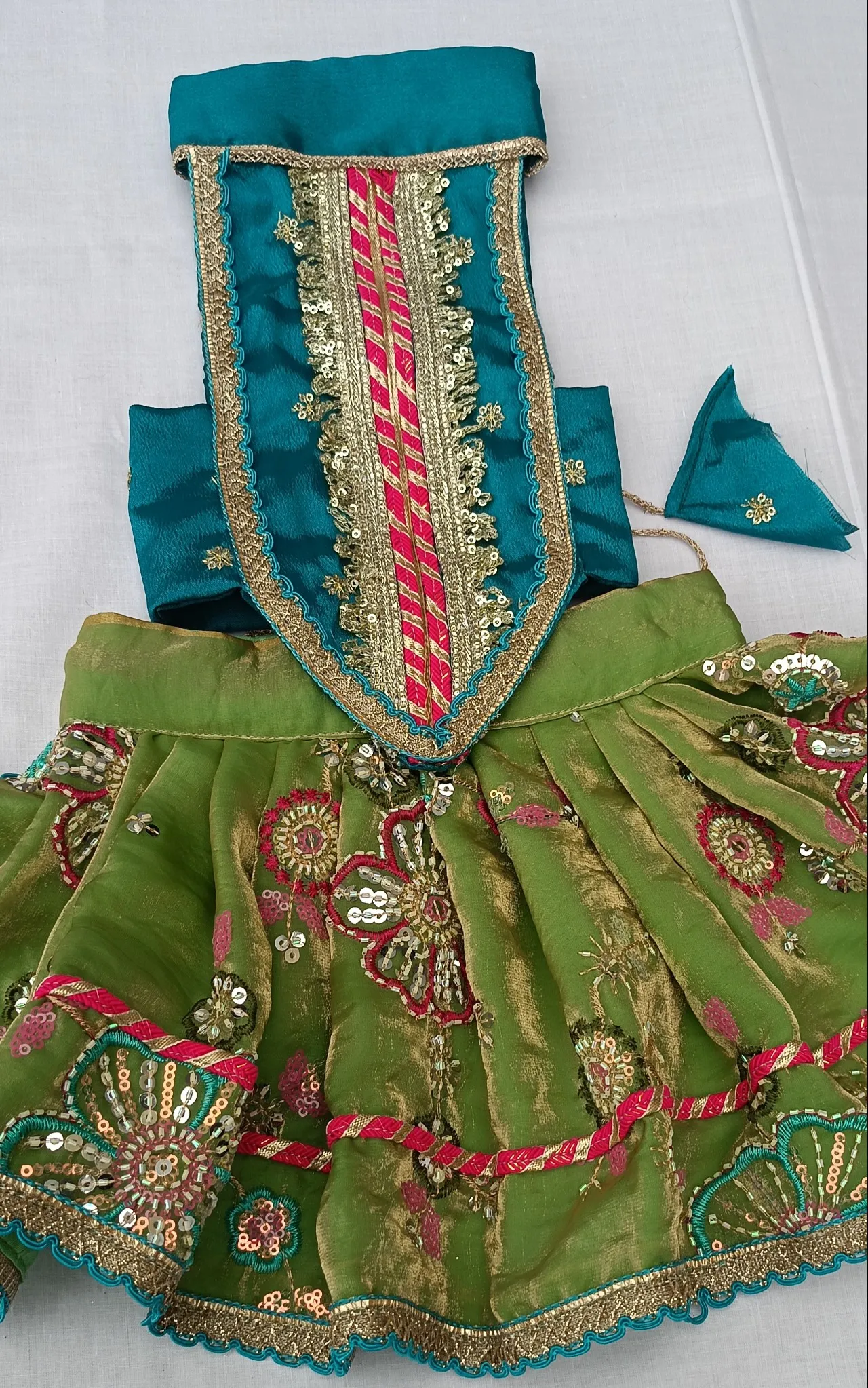 Green Cutwork Lehenga choli
