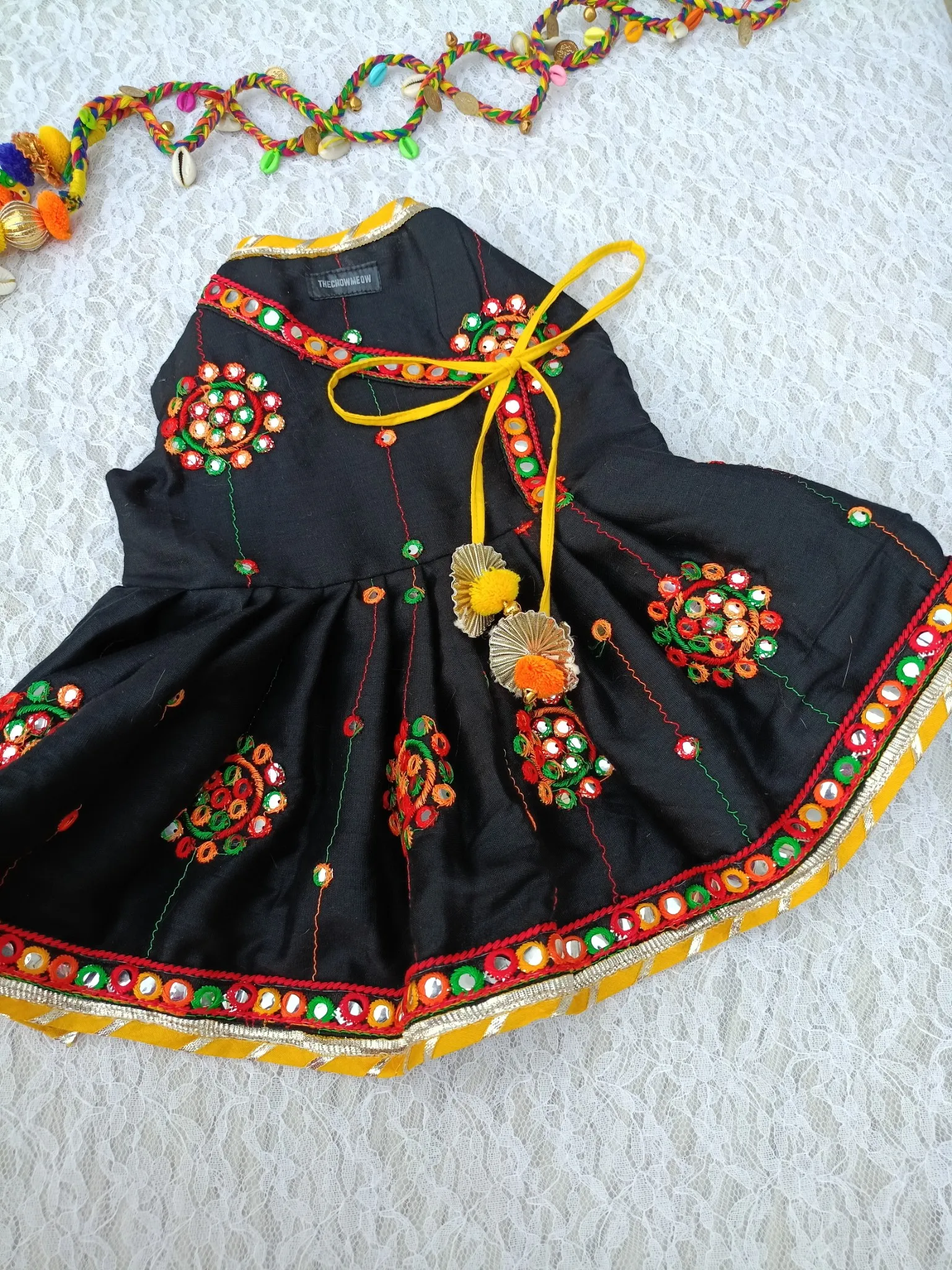 Black Navratri Angrakhha Dress