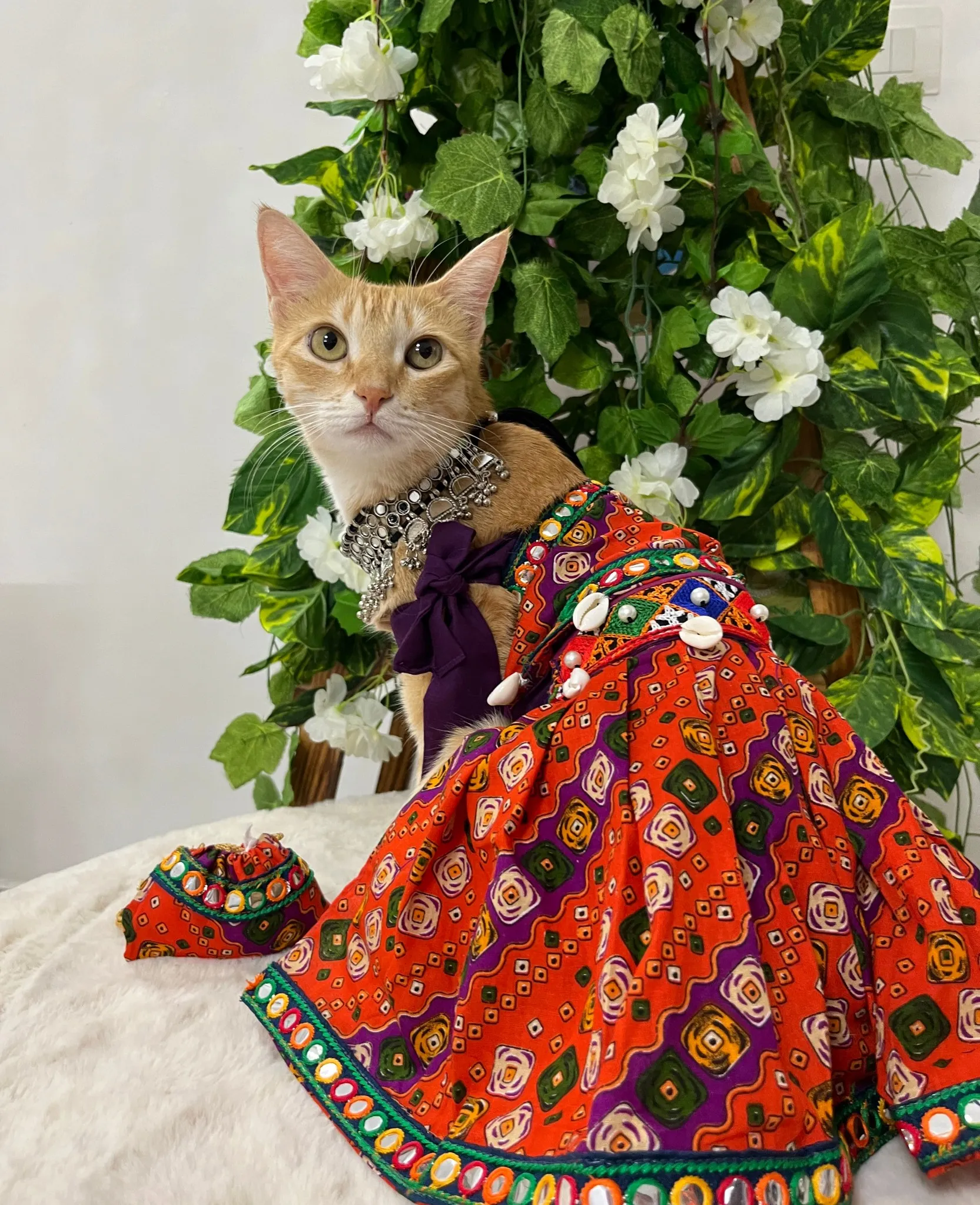 Orange Navratri Chaniya Choli
