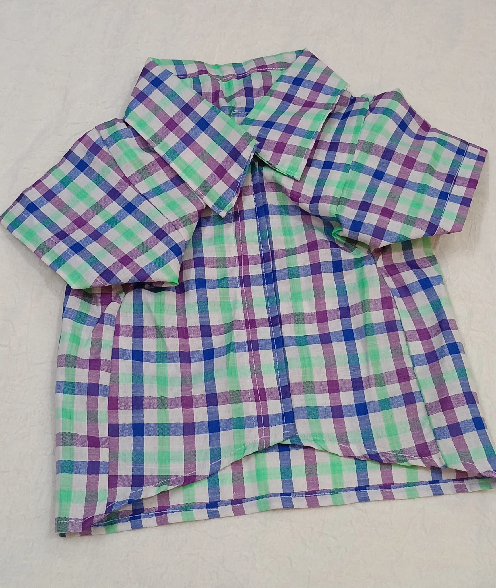 Blue Green Checks Summer Shirt
