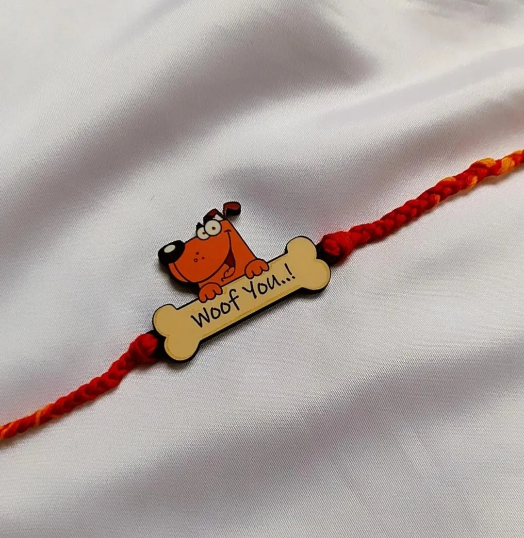 WOOF YOU- Dog wooden Rakhi
