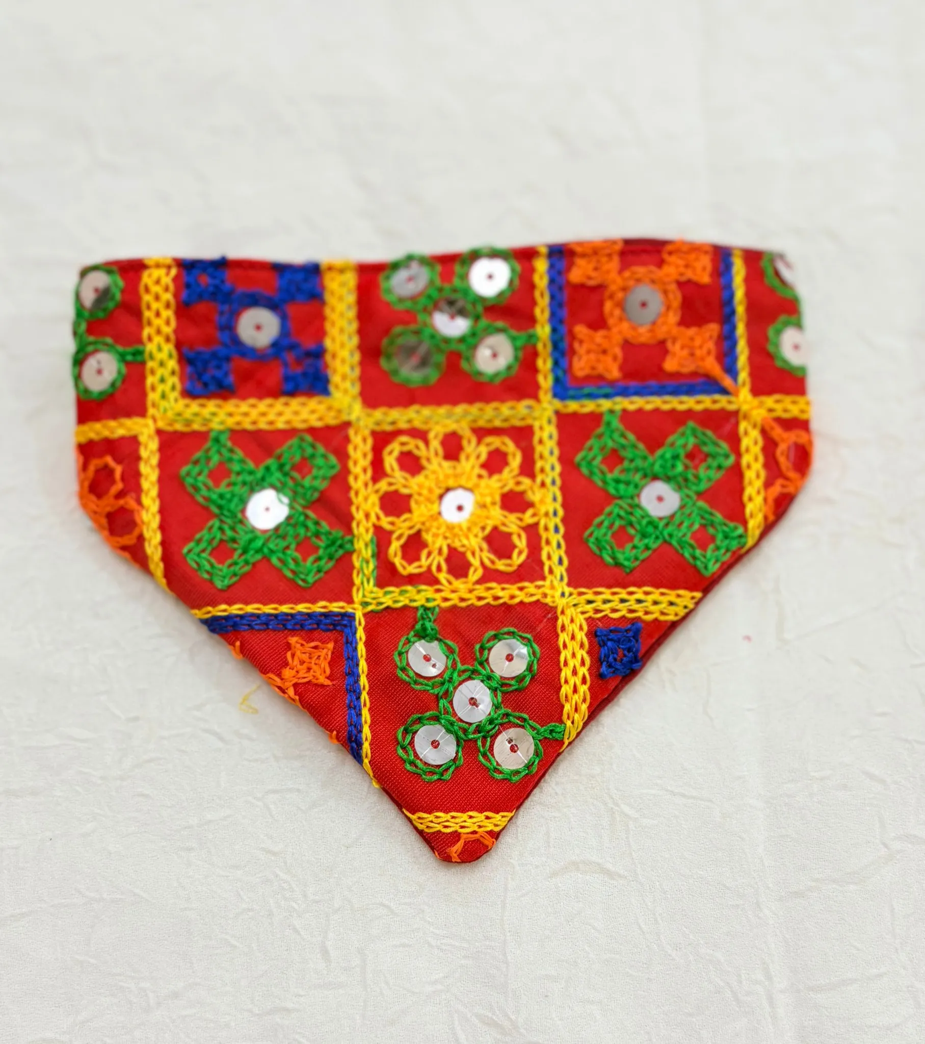 Red Gujarati handwork Traditional Bandana