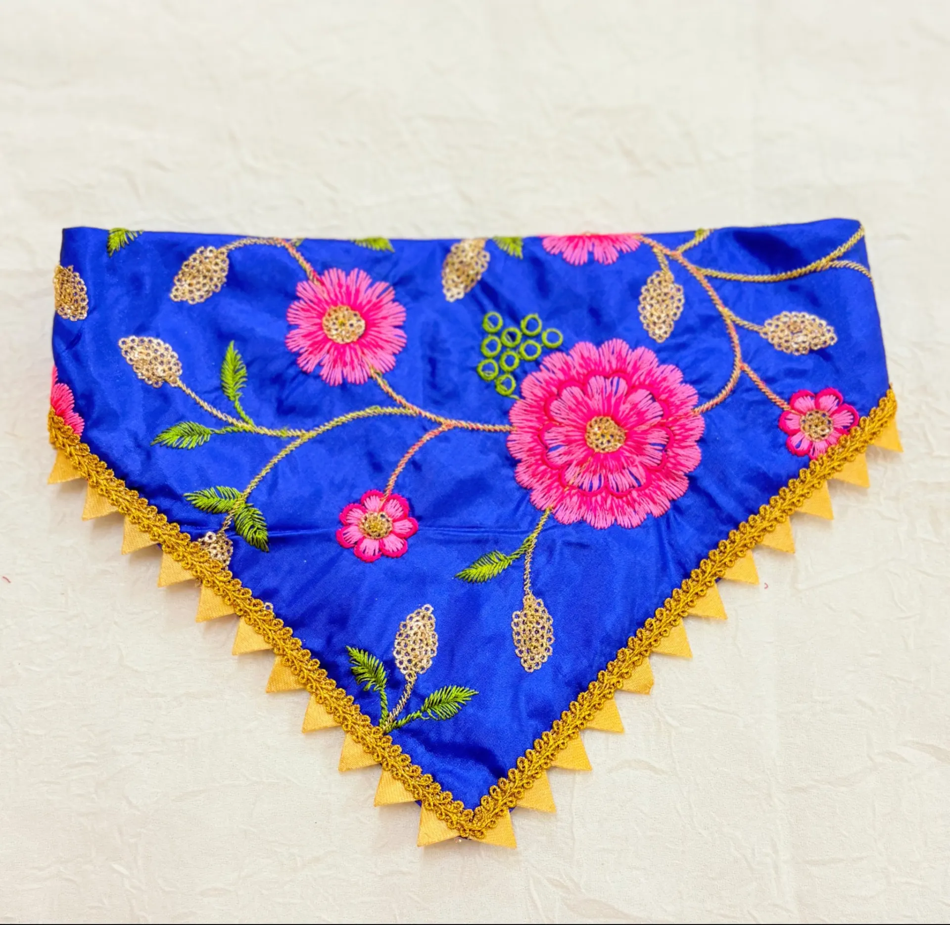 Blue Floral Traditional Bandana