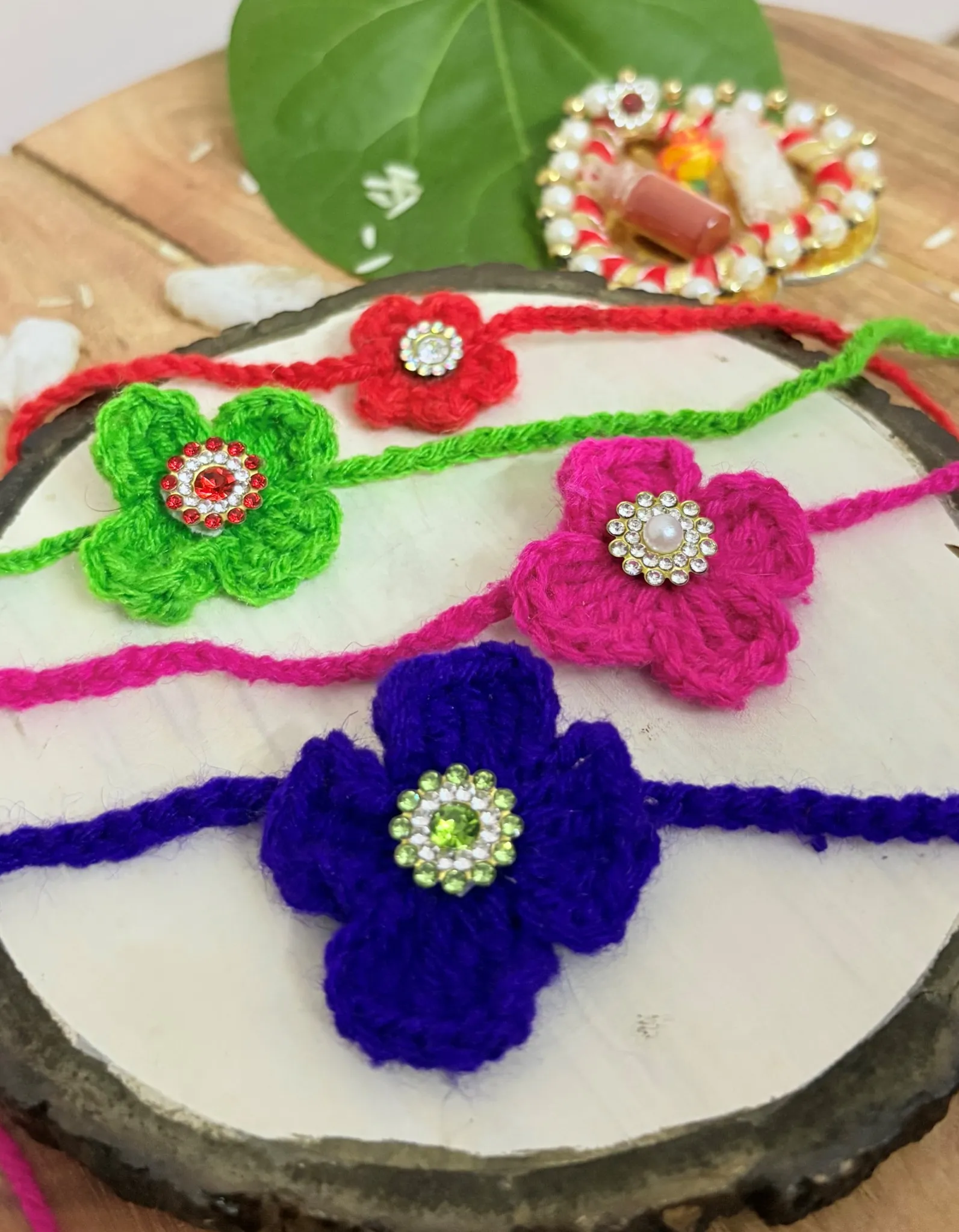 Flower Crochet Rakhi