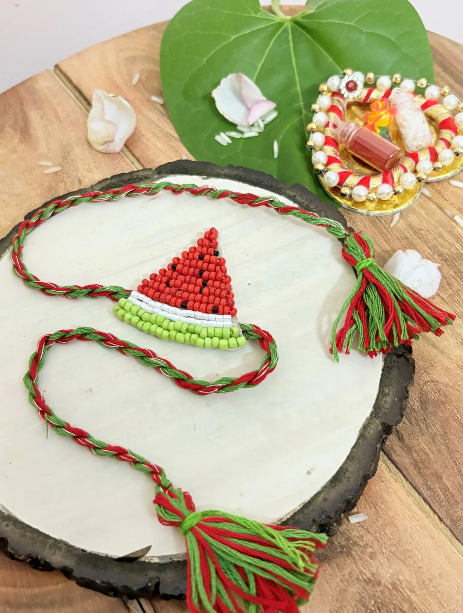 Watermelon Beads Rakhi