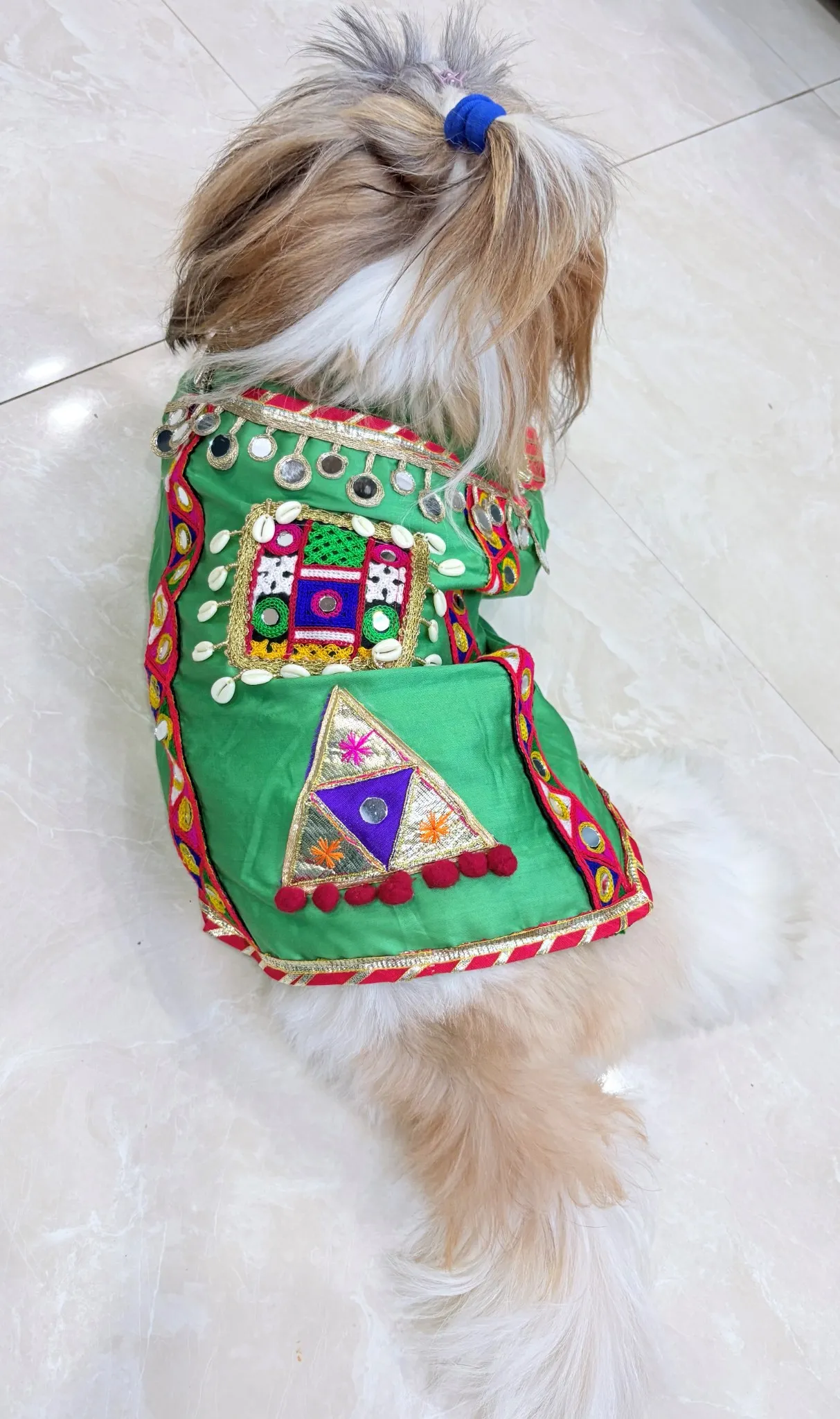 Sage Green Navratri Kediya for pets